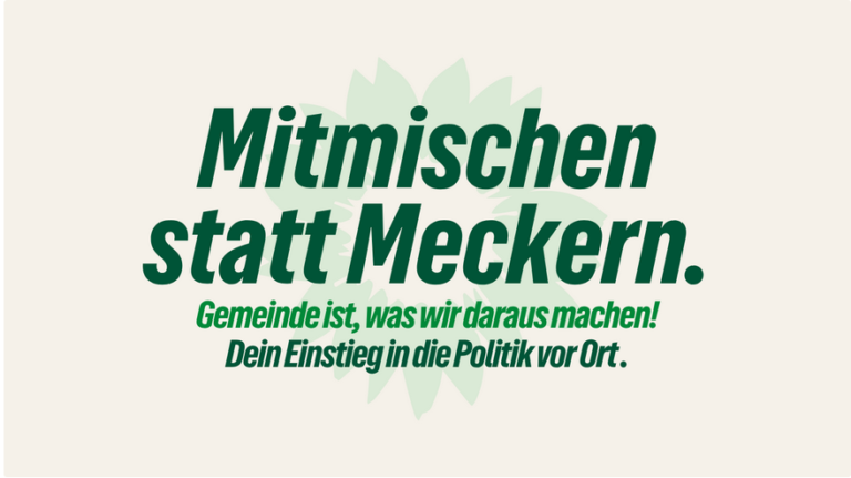 Nicht meckern; mitmischen