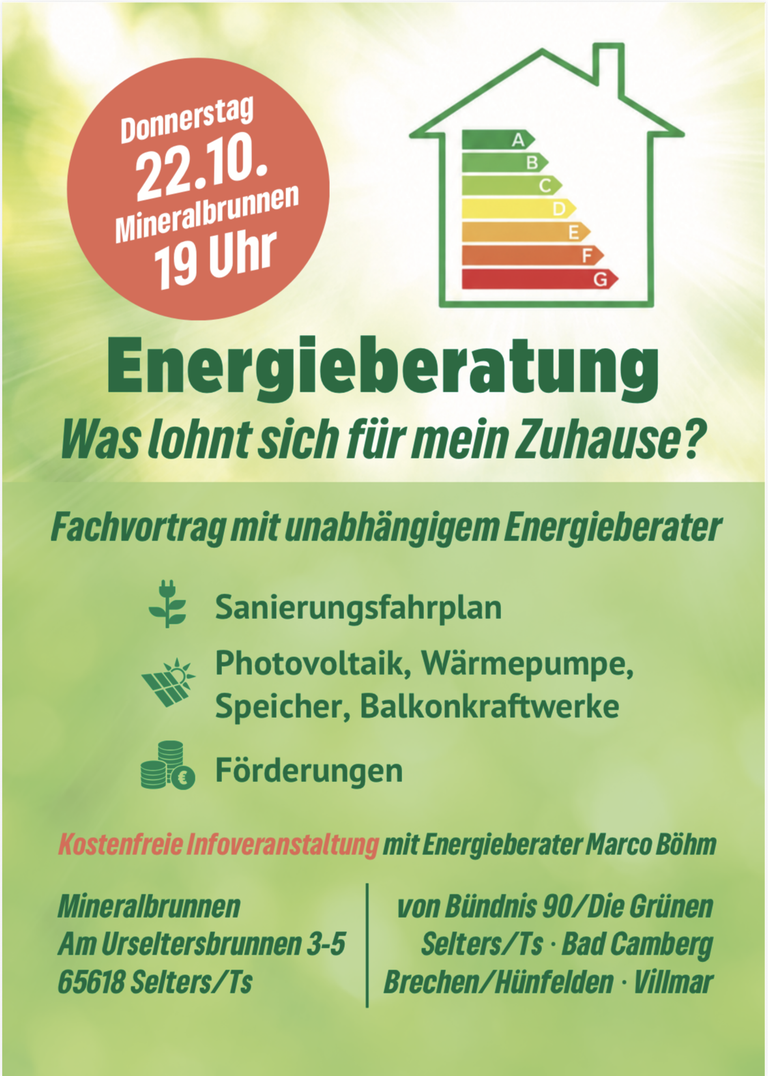Infoveranstaltung – Energieberatung –